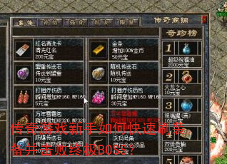������Ϸ������ο���ˢװ���������ռ�BOSS��