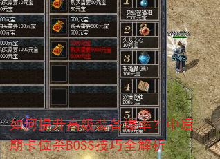 如何提升高级装备爆率?中后期卡位杀BOSS技巧全解析 如何提升高级装备爆率?中后期卡位杀BOSS技巧全解析