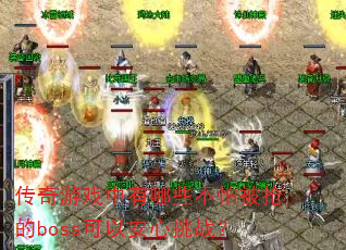 ������Ϸ������Щ���±�����boss���԰�����ս��